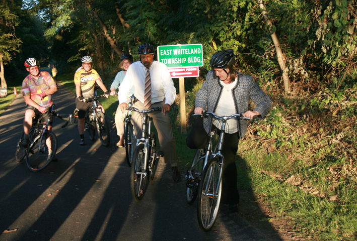 on bikes